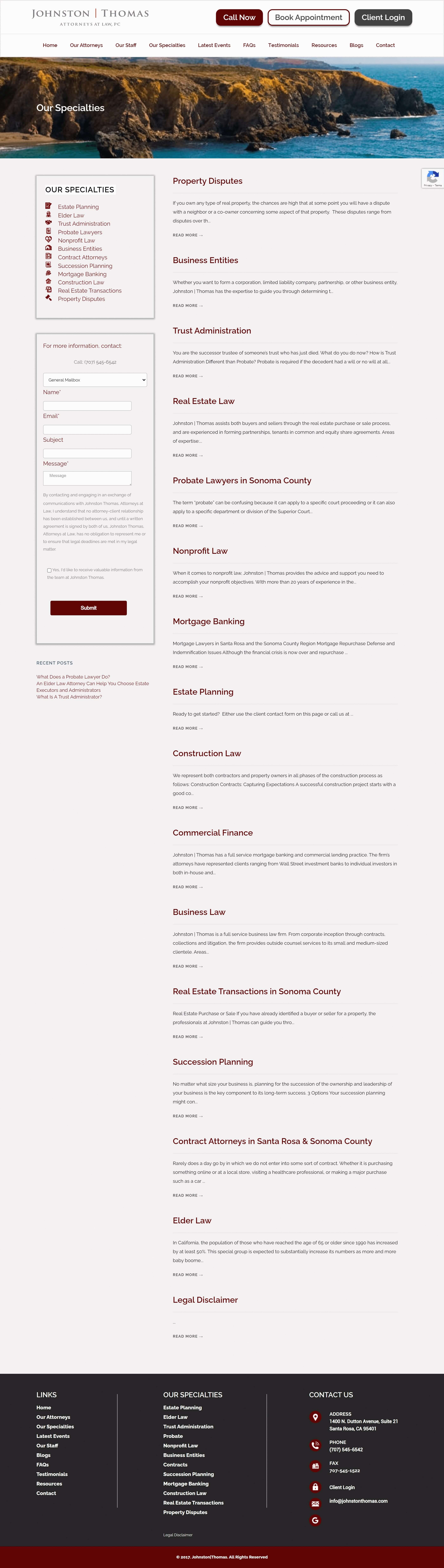 Johnston & Thomas Santa Rosa, CA Office