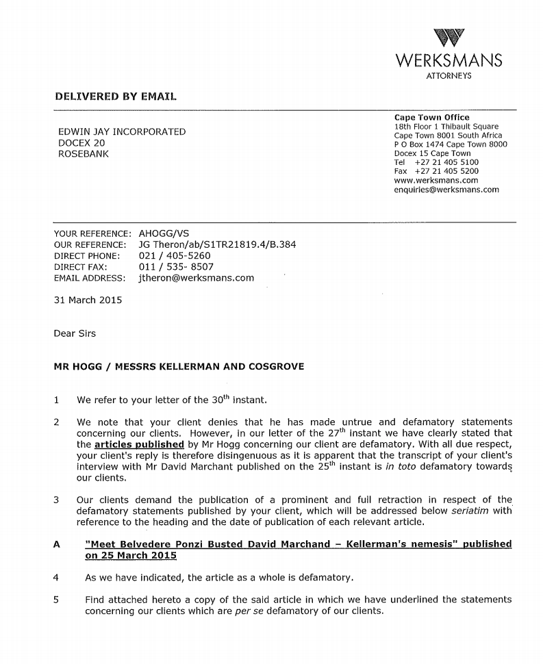 Werksmans Incorporated Cape Town, South Africa Office