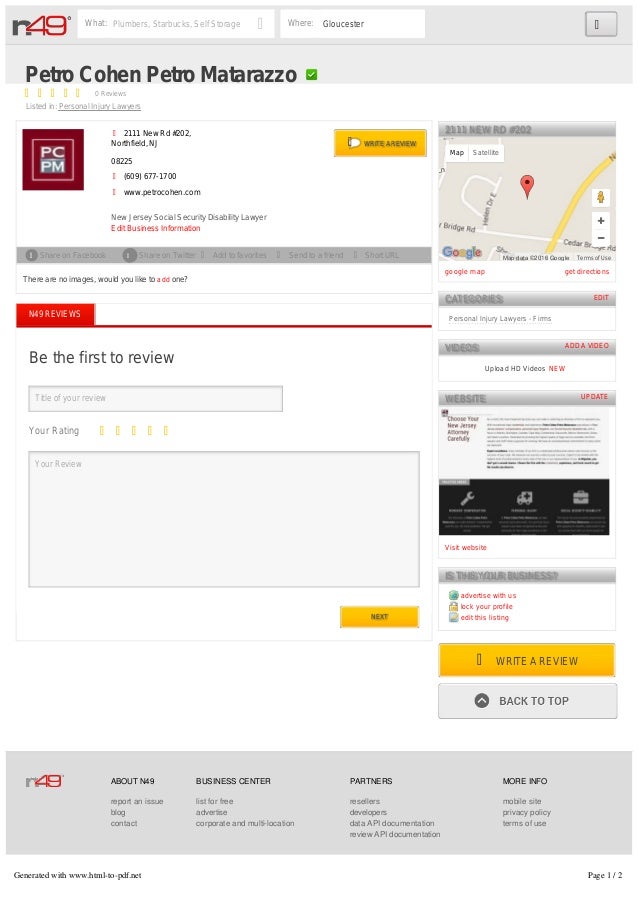 Petro Cohen Petro Matarazzo Northfield, NJ Office