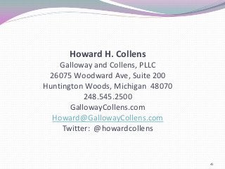 Galloway and Collens, PLLC Huntington Woods, MI Office