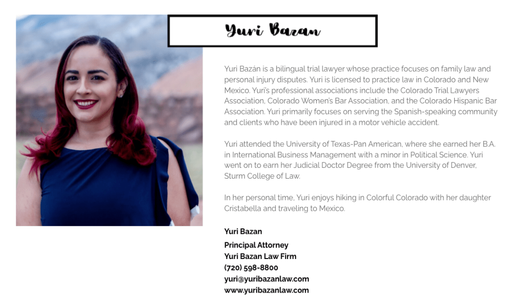 Yuri Bazan Law Firm Greenwood Village,  Office