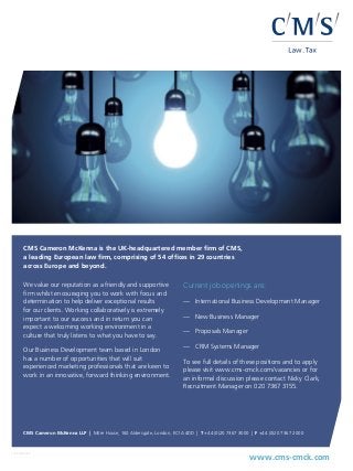 CMS Legal London, United Kingdom Office