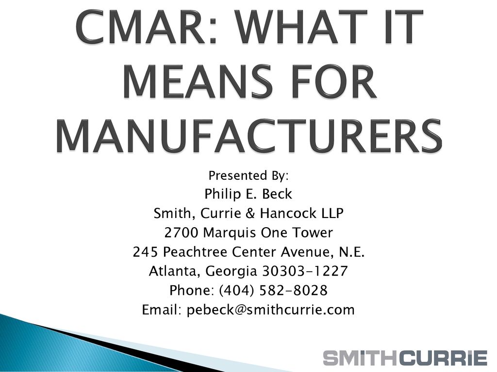 Smith, Currie & Hancock LLP Atlanta, GA Office