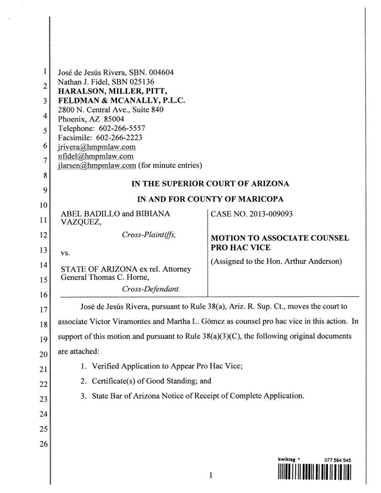 Haralson, Miller, Pitt, Feldman & McAnally PLC Phoenix, AZ Office