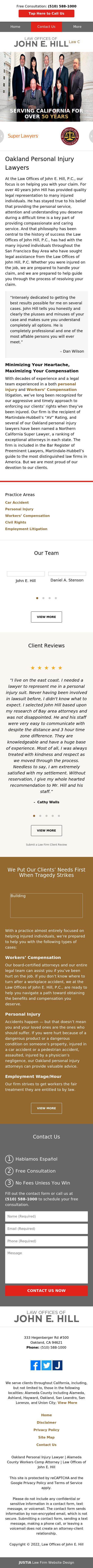 Law Offices of John E. Hill Oakland, CA Office