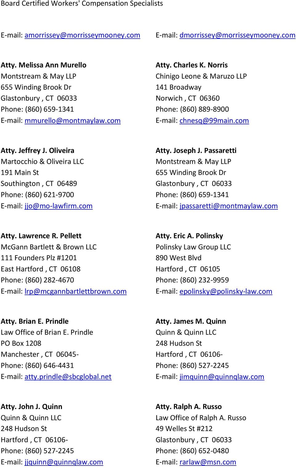 McGann, Bartlett, & Brown, LLC East Hartford, CT Office