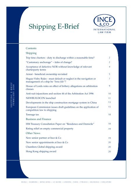 Ince & Co London, United Kingdom Office