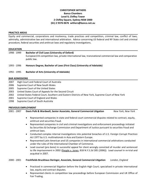 Withers Sydney, Australia Office