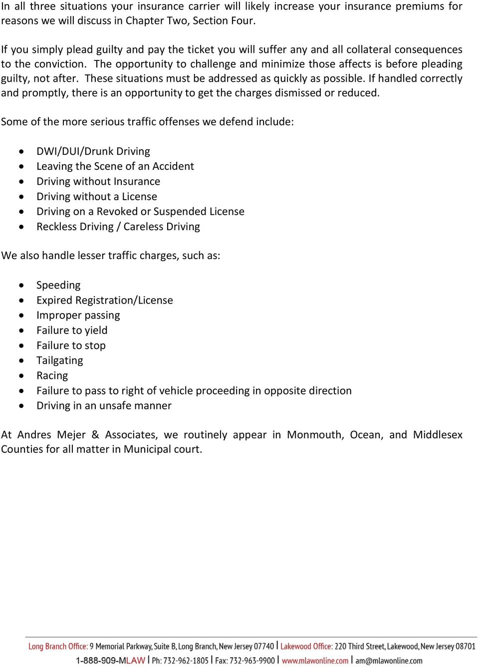 Andres Mejer Law Long Branch, NJ Office