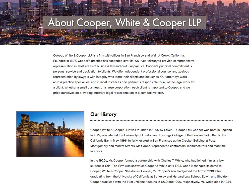 Cooper, White & Cooper LLP Walnut Creek, CA Office