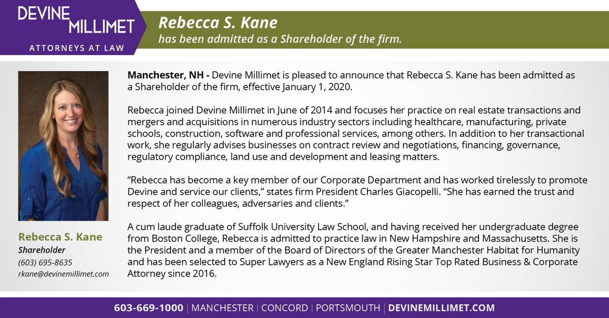 Devine, Millimet & Branch, Professional Association Andover, MA Office
