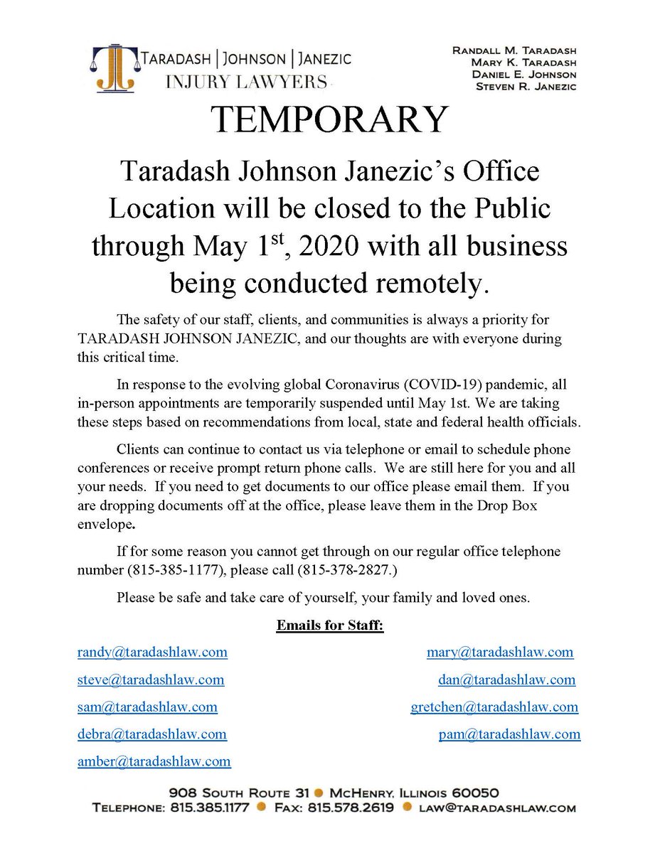 Taradash Law Firm McHenry, IL Office