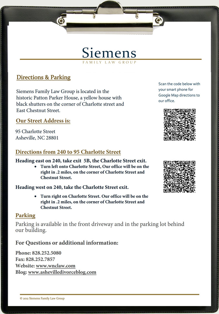 Siemens Family Law Group Asheville, NC Office