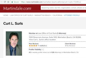 Law Office of Curt Surls Manhattan Beach,  Office