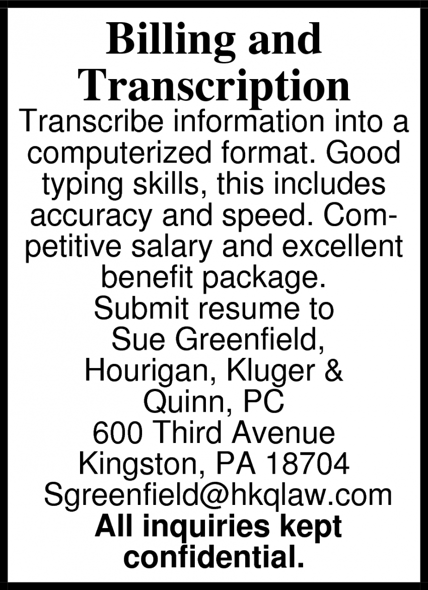 Hourigan, Kluger & Quinn Kingston, PA Office