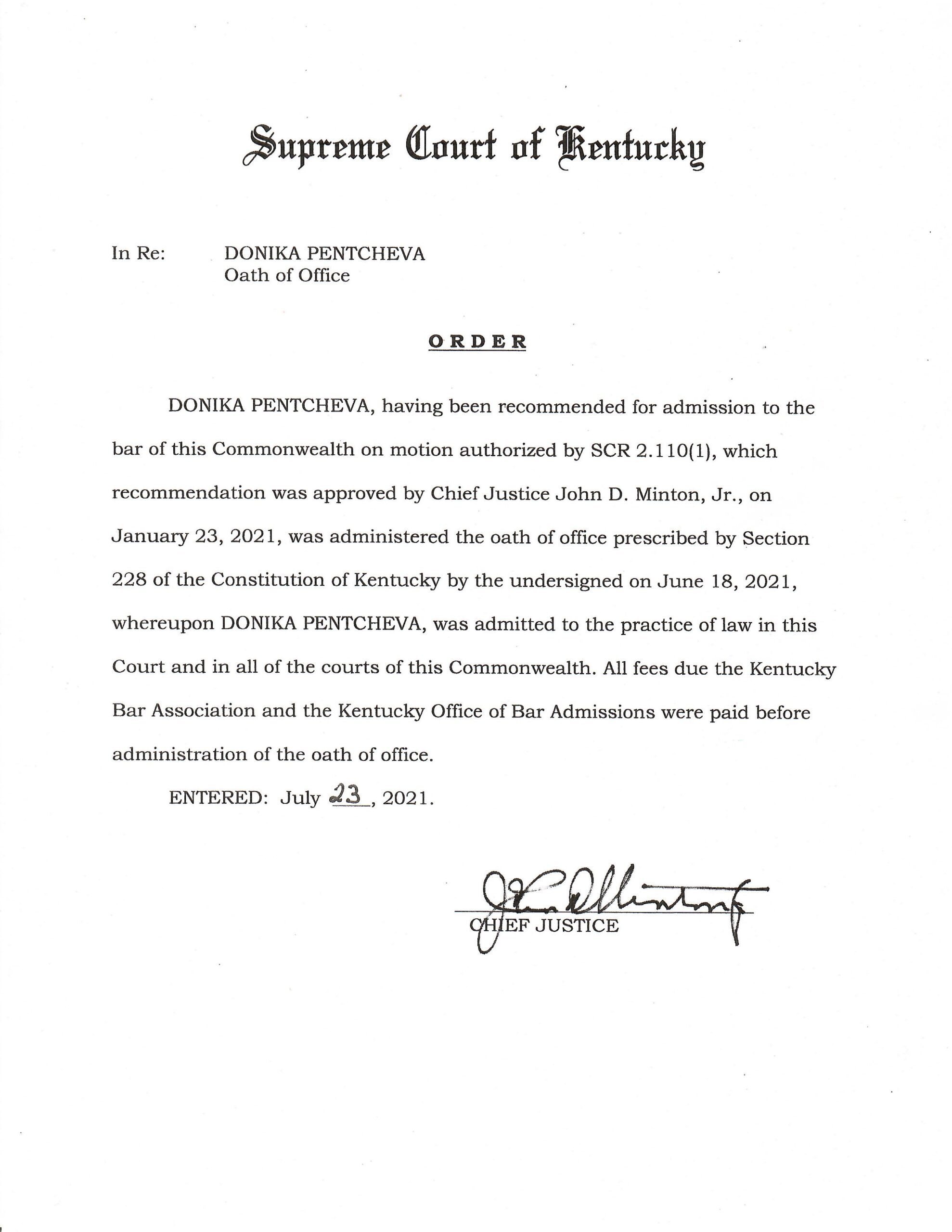 DONIKA PENTCHEVA Anoka,  Office