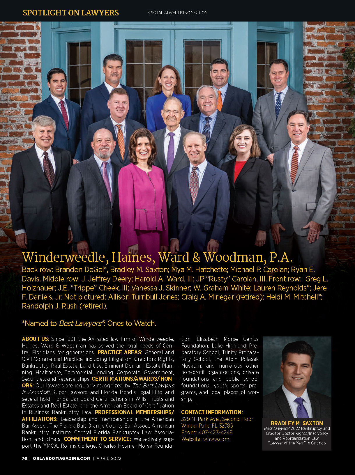 Winderweedle, Haines, Ward & Woodman, P.A Orlando, FL Office
