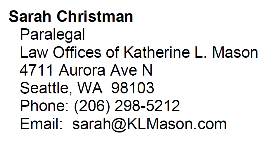 Wallace, Klor, Mann, Capener & Bishop, P.C Seattle, WA Office