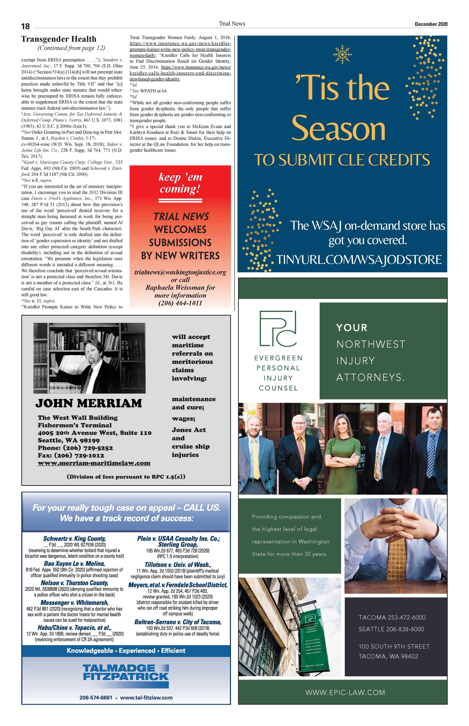 Evergreen Personal Injury Counsel Tacoma,  Office