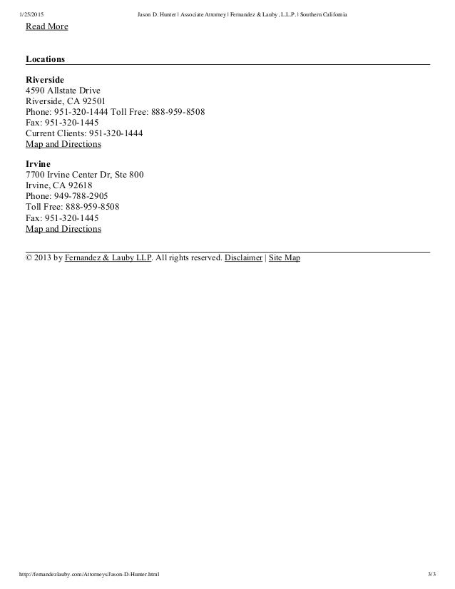 Fernandez & Lauby LLP Riverside, CA Office