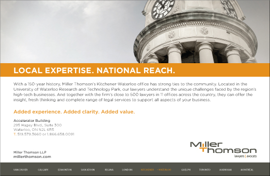 Miller Thomson LLP Waterloo, Canada Office