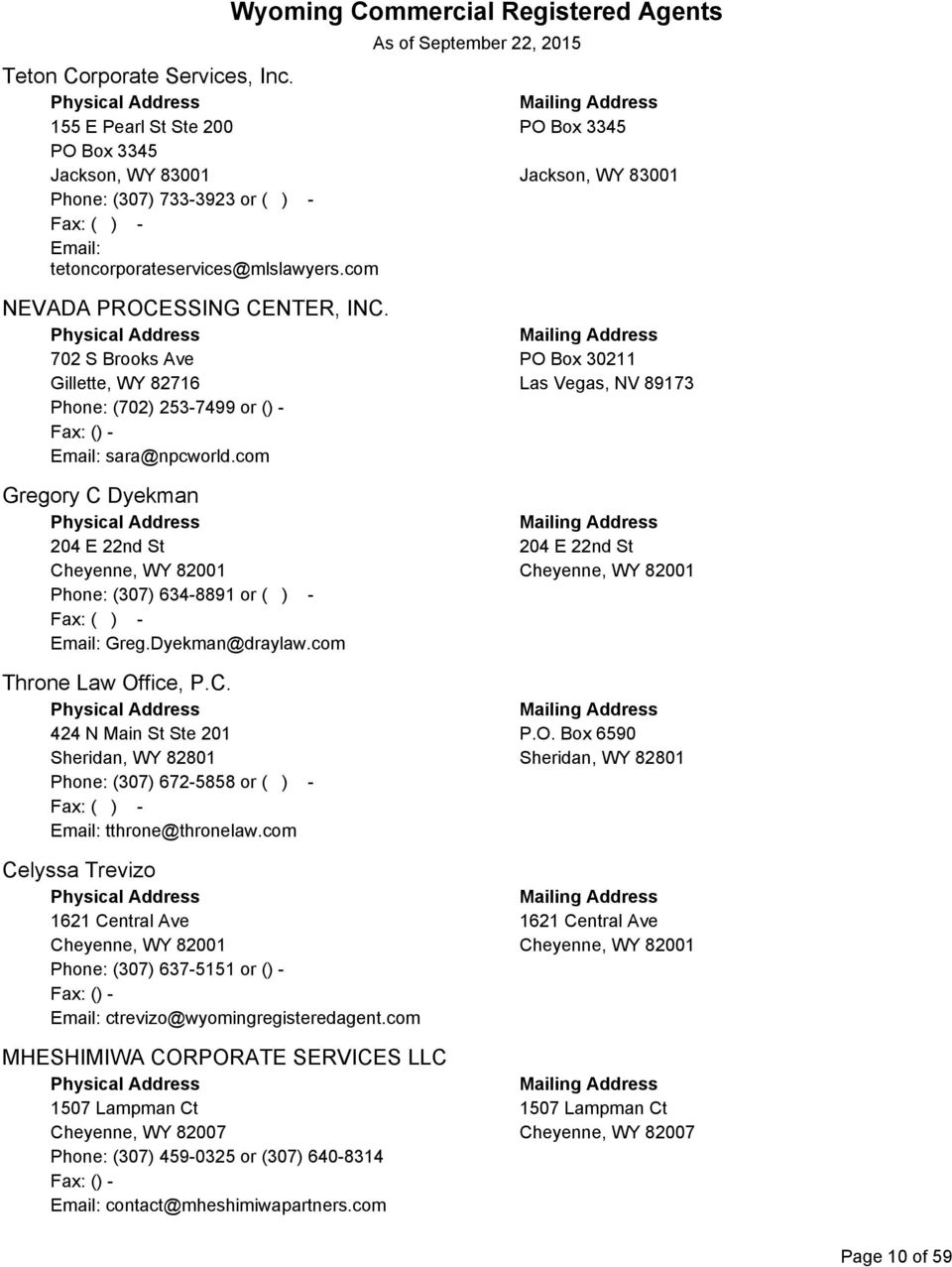 Throne Law Office, PC Sheridan, WY Office