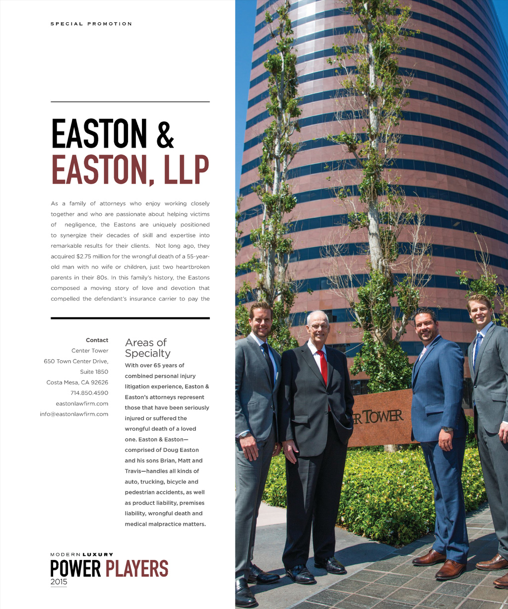 Easton & Easton, LLP Costa Mesa, CA Office