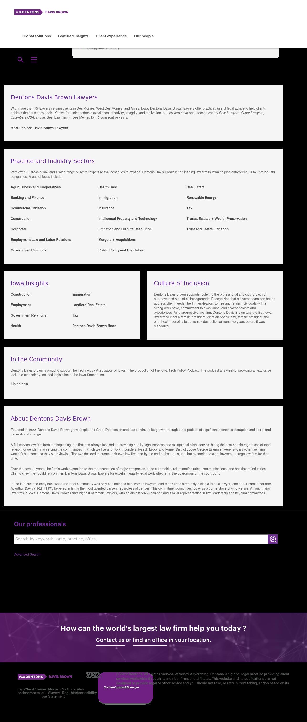 Davis, Brown, Koehn, Shors & Roberts, P.C West Des Moines, IA Office