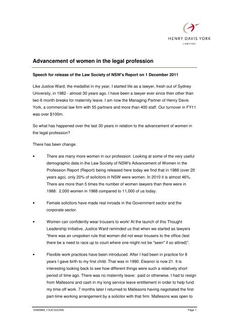 Henry Davis York Sydney, Australia Office