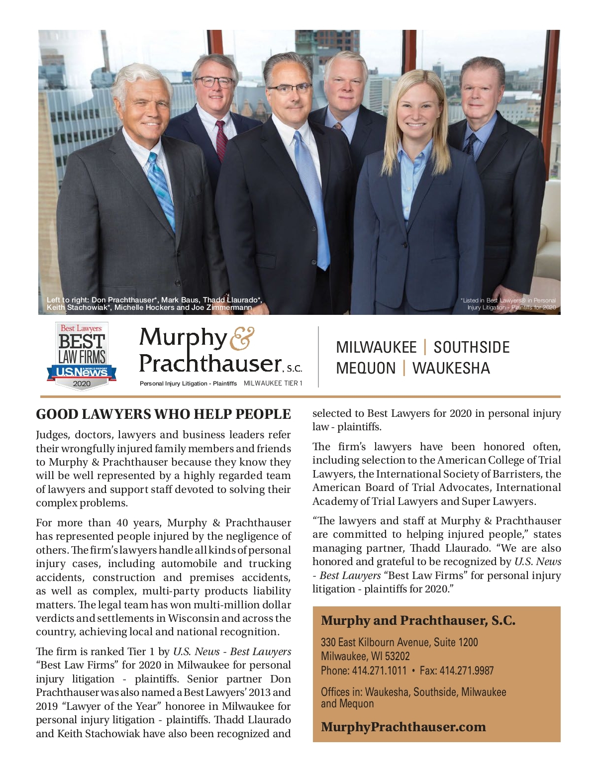 Murphy & Prachthauser, SC Milwaukee, WI Office