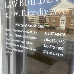 Law Office of Stephen E. Robertson Greensboro,  Office