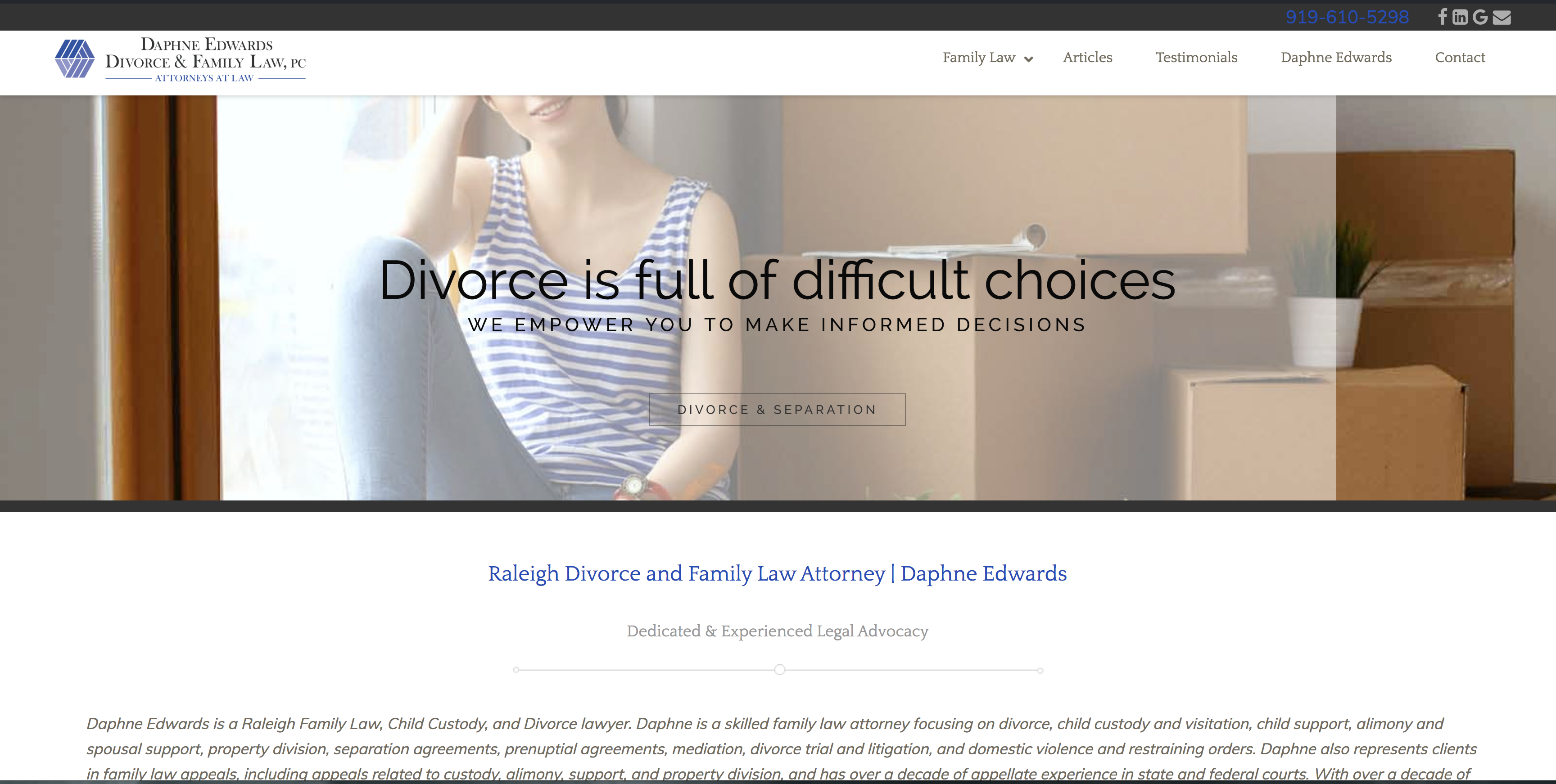 Daphne Edwards Divorce & Family Law Raleigh,  Office