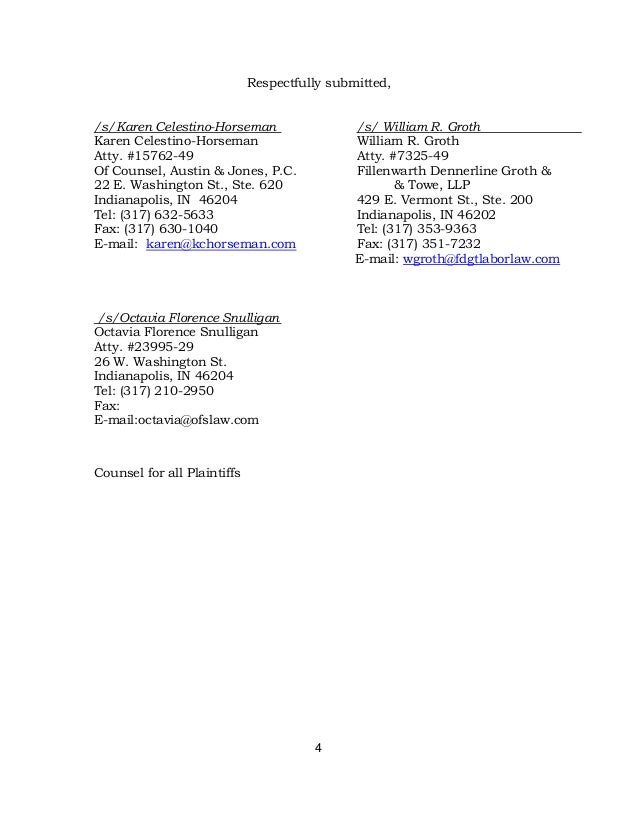 Fillenwarth, Dennerline, Groth & Towe, LLP Indianapolis, IN Office