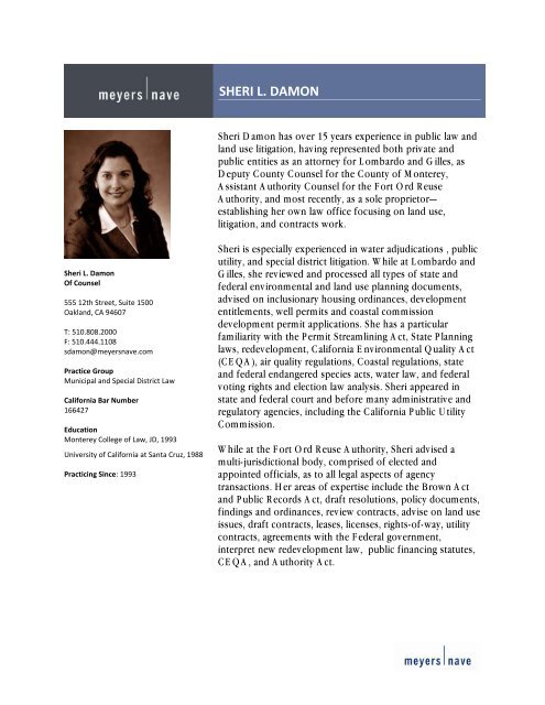 Meyers Nave, A Professional Corporation Oakland, CA Office