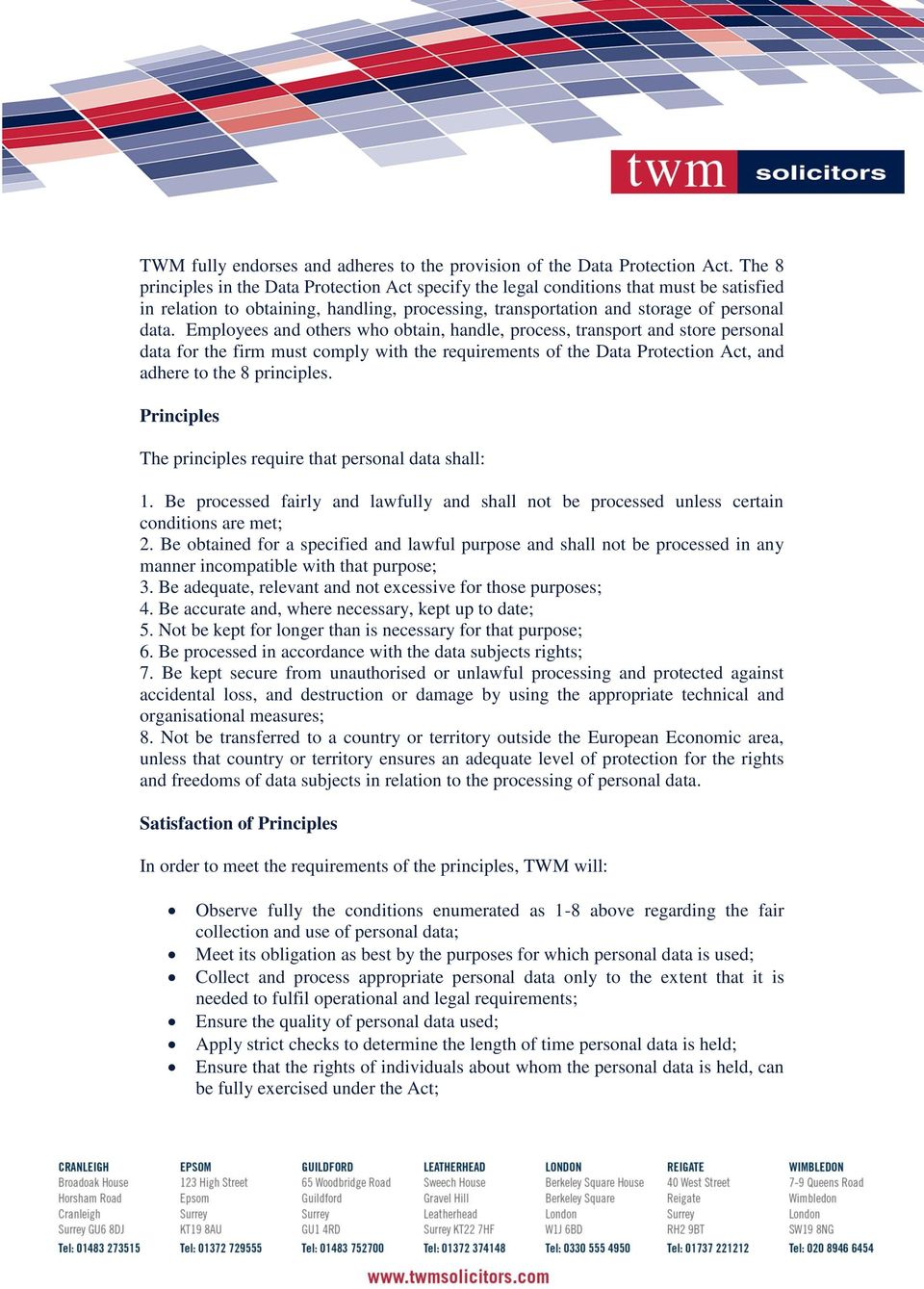 TWM Solicitors LLP Reigate, UK-England Office