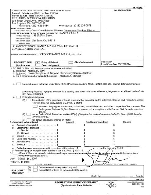 Richards, Watson & Gershon Brea, CA Office