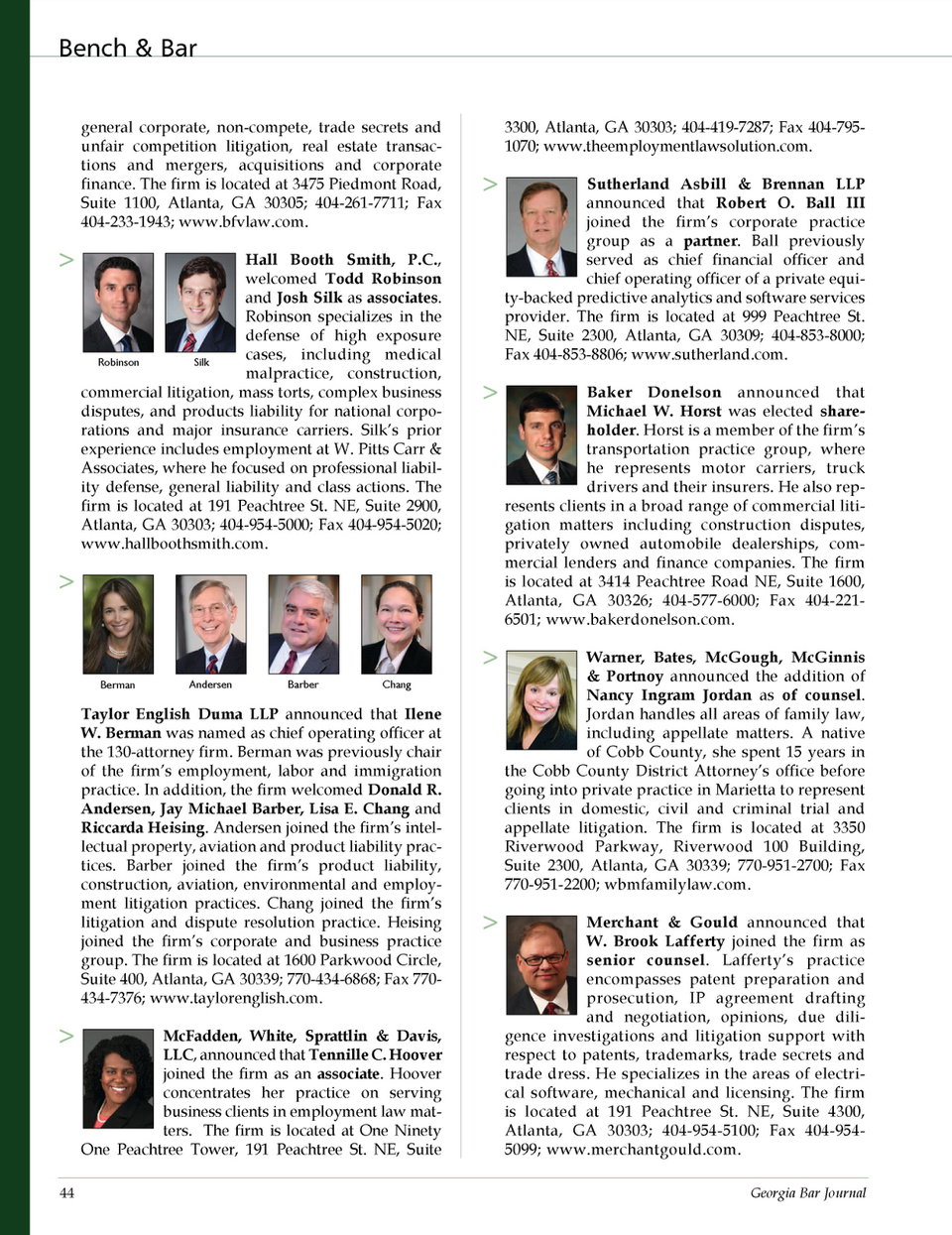 Warner, Bates, McGough, McGinnis & Portnoy Atlanta, GA Office