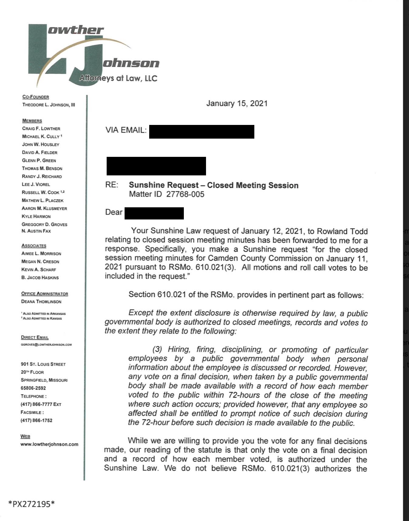 Lowther Johnson Attorneys At Law, LLC Springfield, MO Office