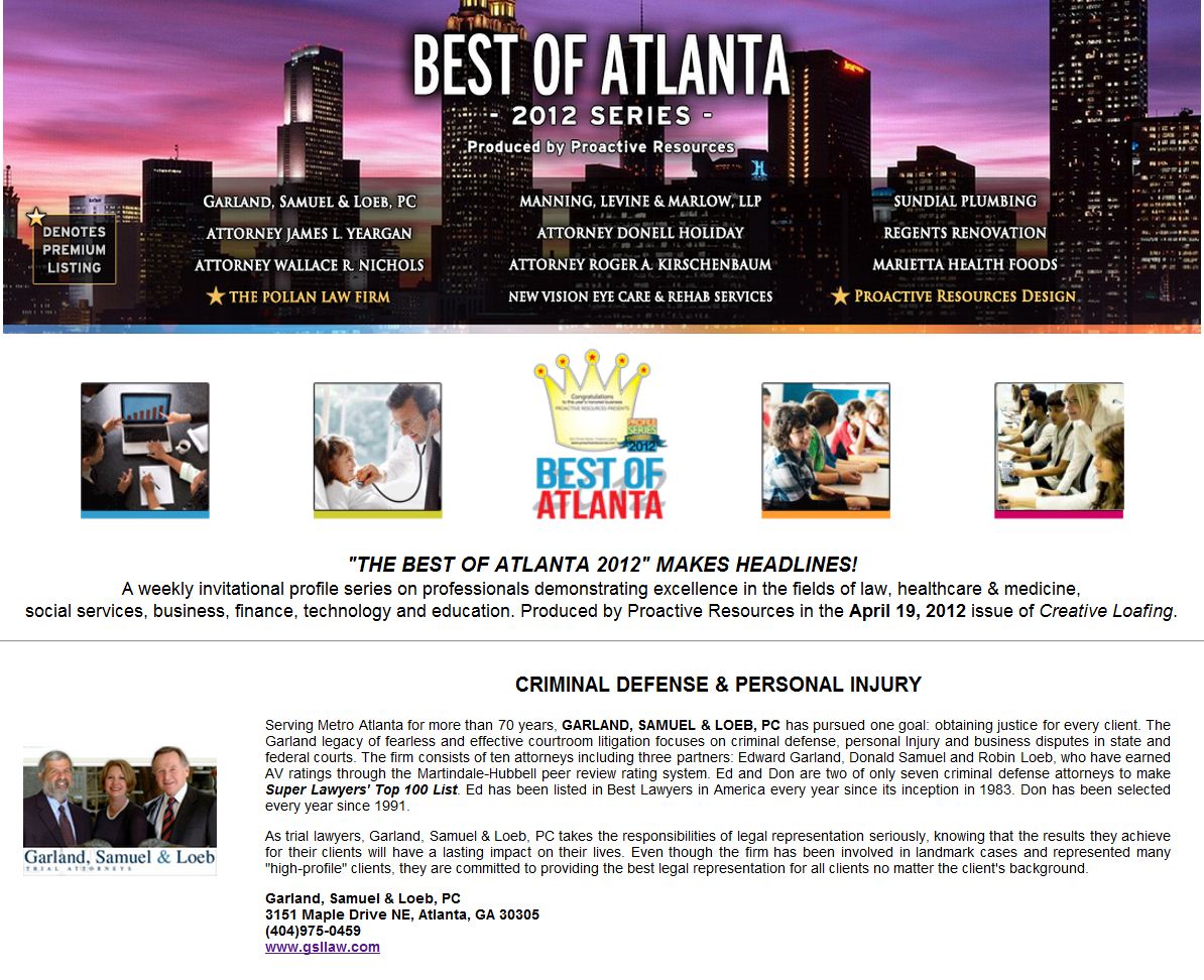 Garland, Samuel & Loeb, PC Atlanta, GA Office