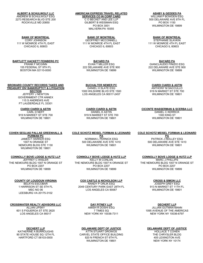 Ashby & Geddes, PA Wilmington, DE Office