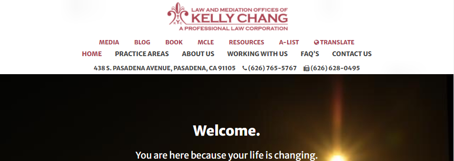 Law and Mediation Offices of Kelly Chang Pasadena, CA Office