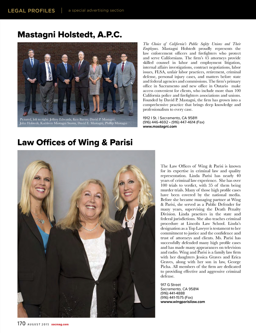Law Office of Wing & Parisi Sacramento,  Office