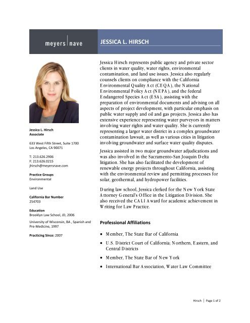 Meyers Nave, A Professional Corporation Los Angeles, CA Office