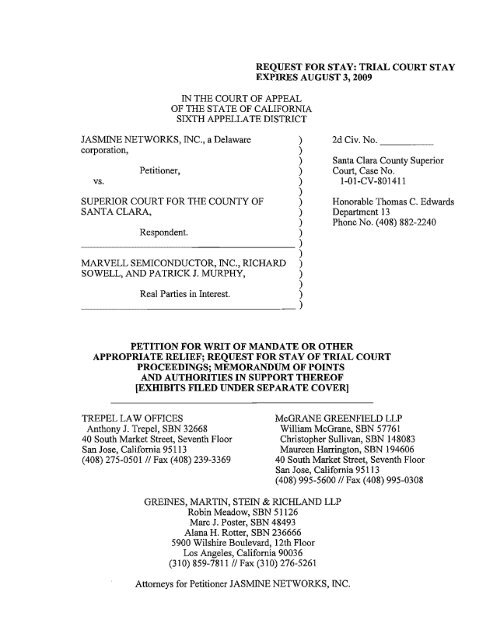 Greenfield LLP San Jose,  Office